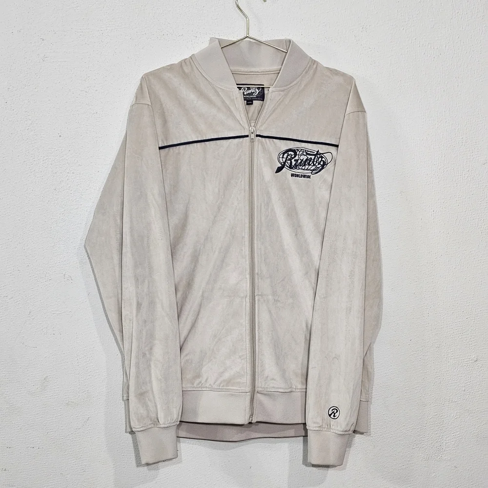 Runtz Around The World Velour Cream/Slate Men's Jacket Rare Sz XXL RUNTZ